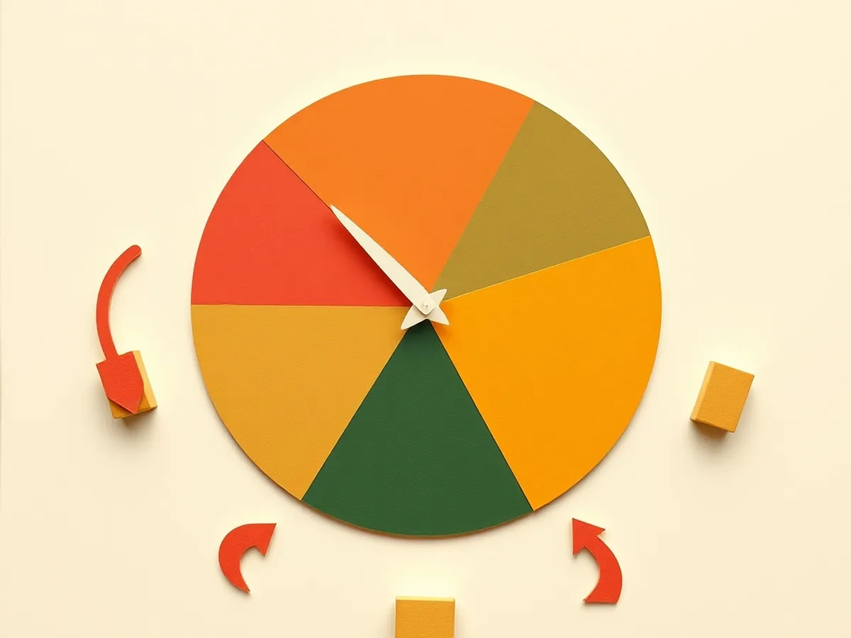 Classroom rotation timing diagram showing 45-minute AI center activity period divided into five timed station transitions