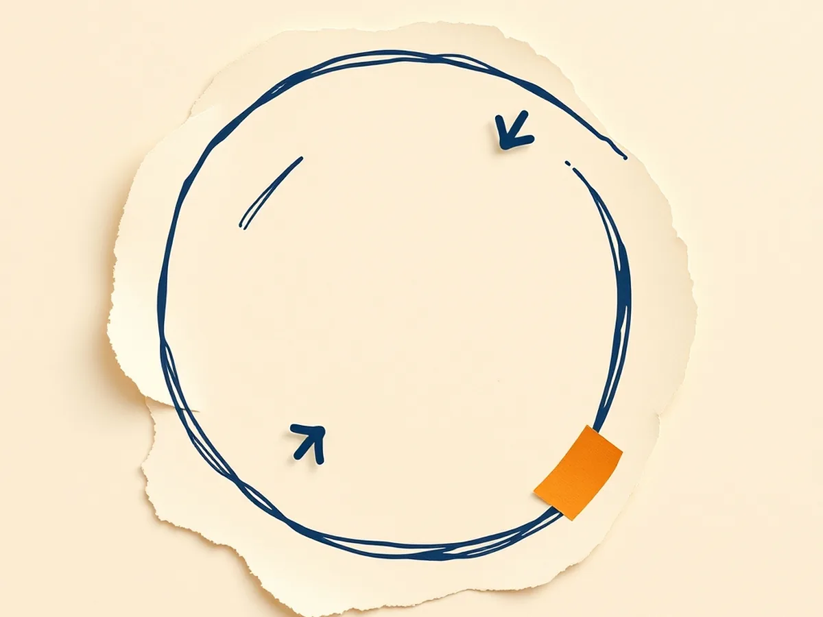 A hand-drawn paper clock on cream representing a 45-minute AI chatbot safety lesson plan for middle school