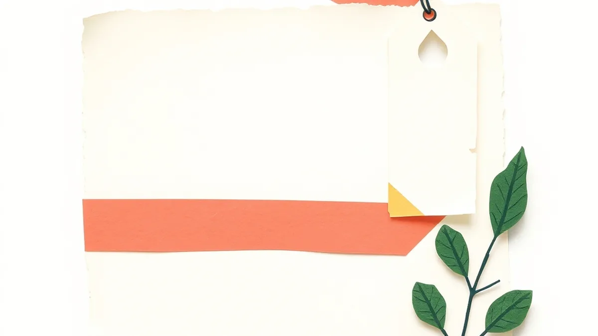 Paper collage of a torn cream index card with a coral attribution tag and navy arrow doodle, representing AI citation for middle school students