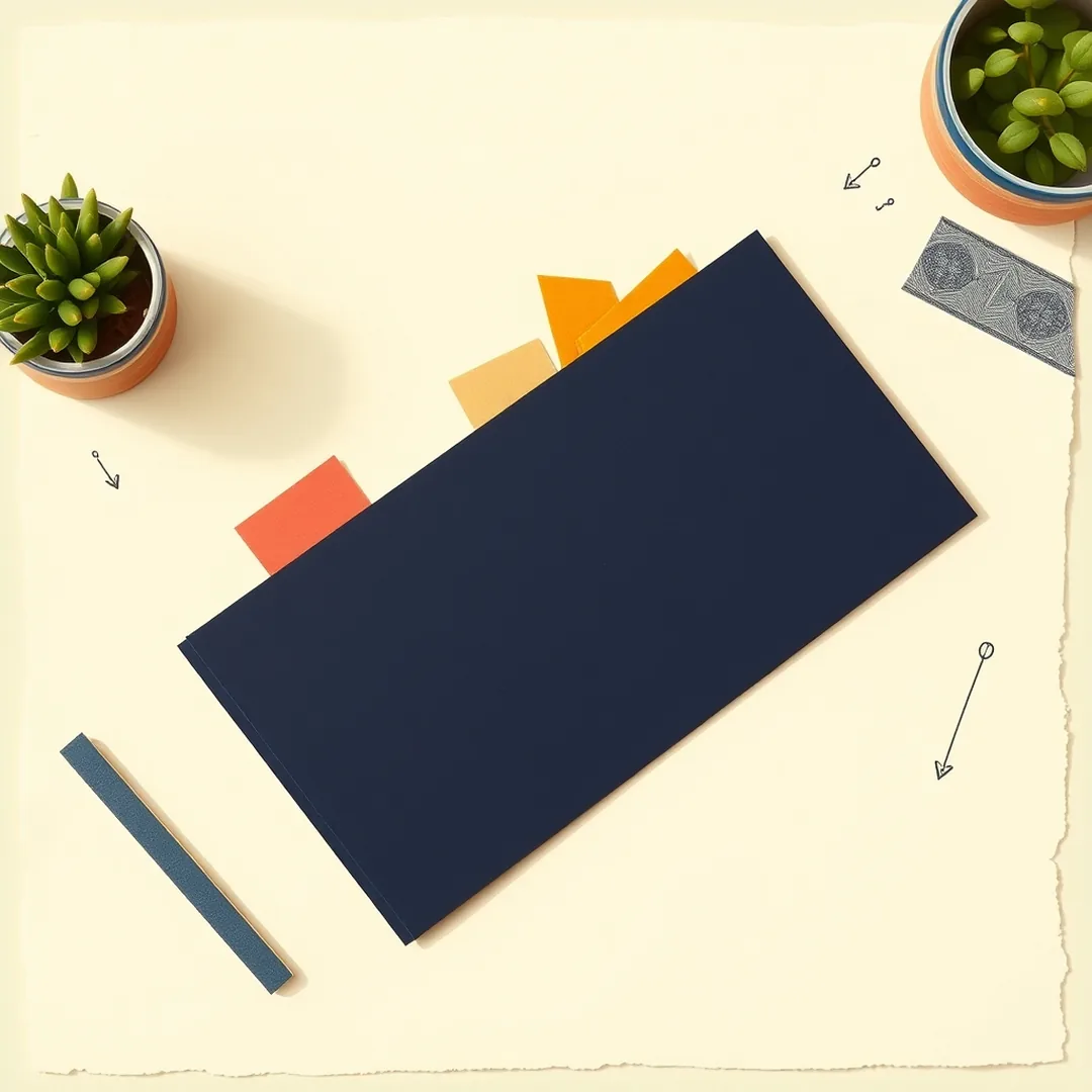 Illustrated navy binder with three colored tab shapes in coral, navy, and mustard suggesting standards alignment anchors
