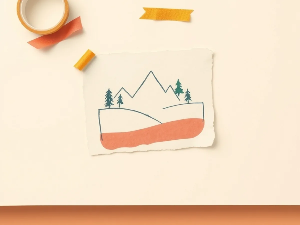 Classroom desk with a torn-paper satellite outline handout, a magnifying glass icon, and colored marker caps suggesting students auditing a geography AI lesson