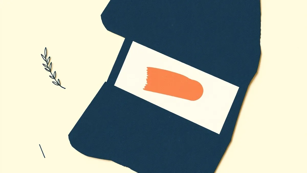 Navy paper laptop silhouette with a coral inner glow on cream — AI in everyday life lesson plan middle school concept illustration