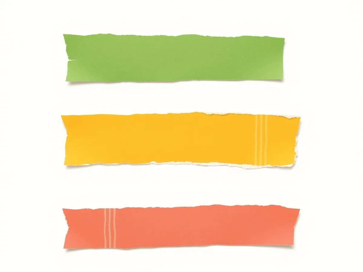 Three stacked torn-paper tiers in coral, mustard, and green rising like steps, illustrating the three differentiated difficulty rows of the AI literacy choice board