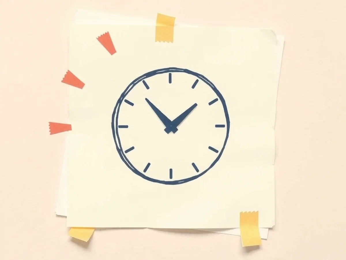 Clock face with coral arc segments and a green speech-bubble shape, evoking a timed lesson period for an AI regulation debate class