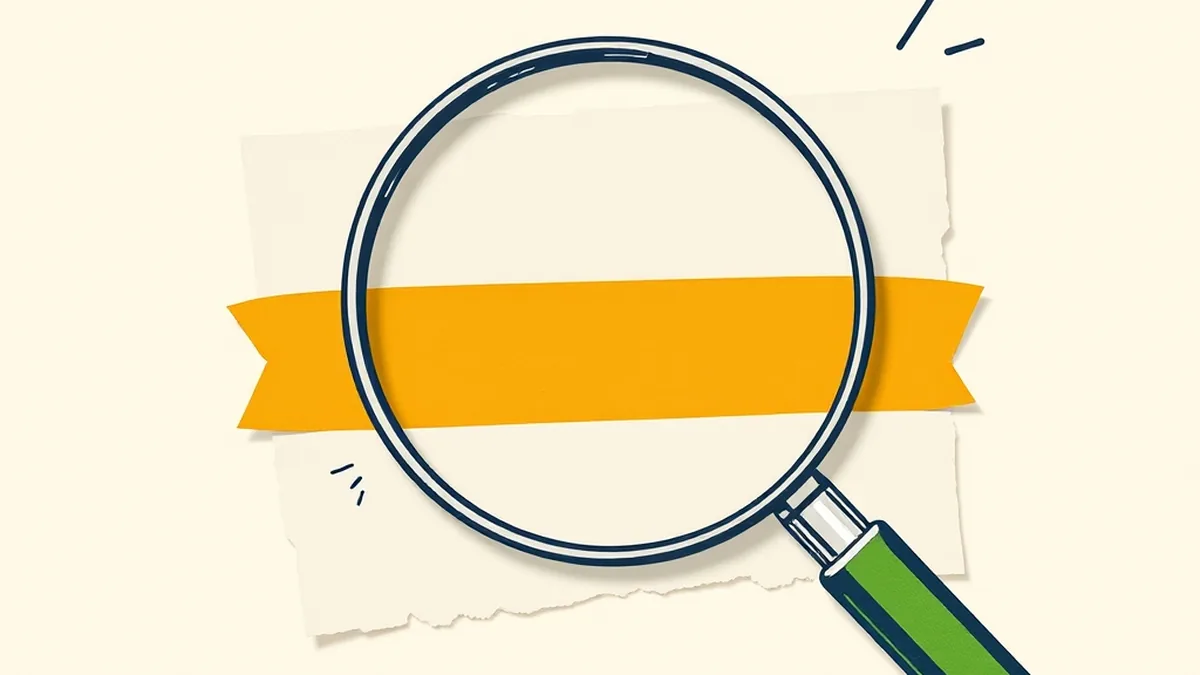 Magnifying glass focused on a faded torn-paper card on a cream desk — how to evaluate AI generated sources when citations may not exist