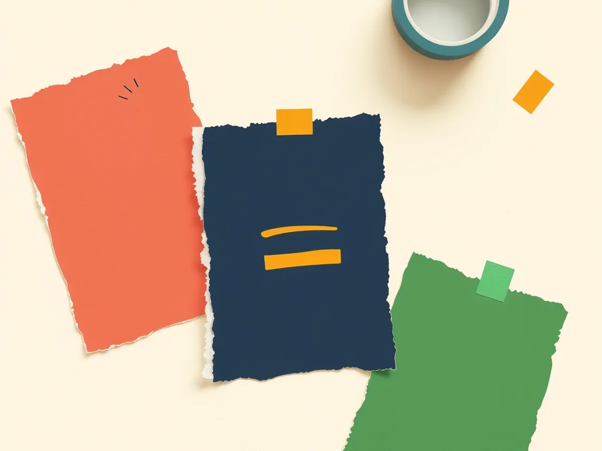 Three color-coded paper cards with abstract symbols for the Source Scale Sample check on misleading statistics