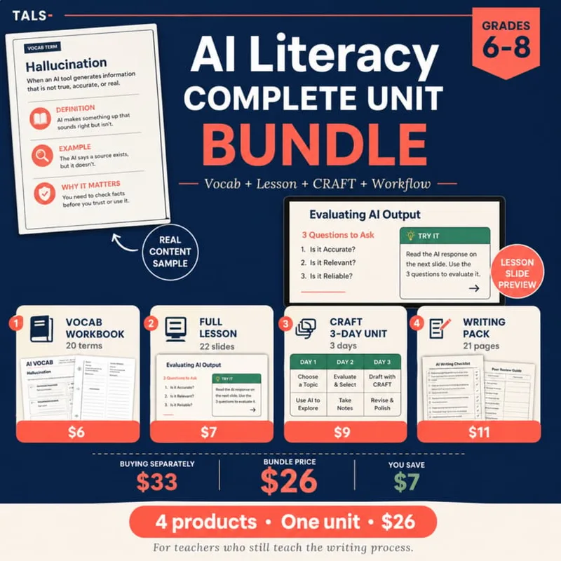 AI Literacy Complete Unit Bundle cover