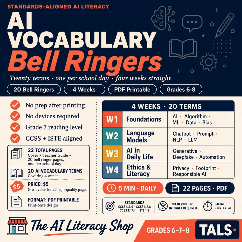 AI Vocabulary Bell Ringers cover