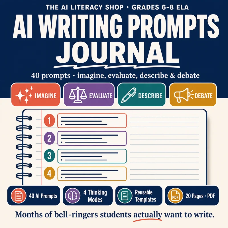 AI Writing Prompts Journal cover