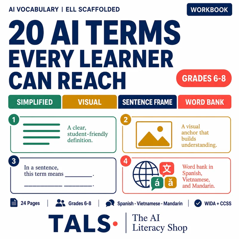 AI Vocabulary ELL Scaffolds cover
