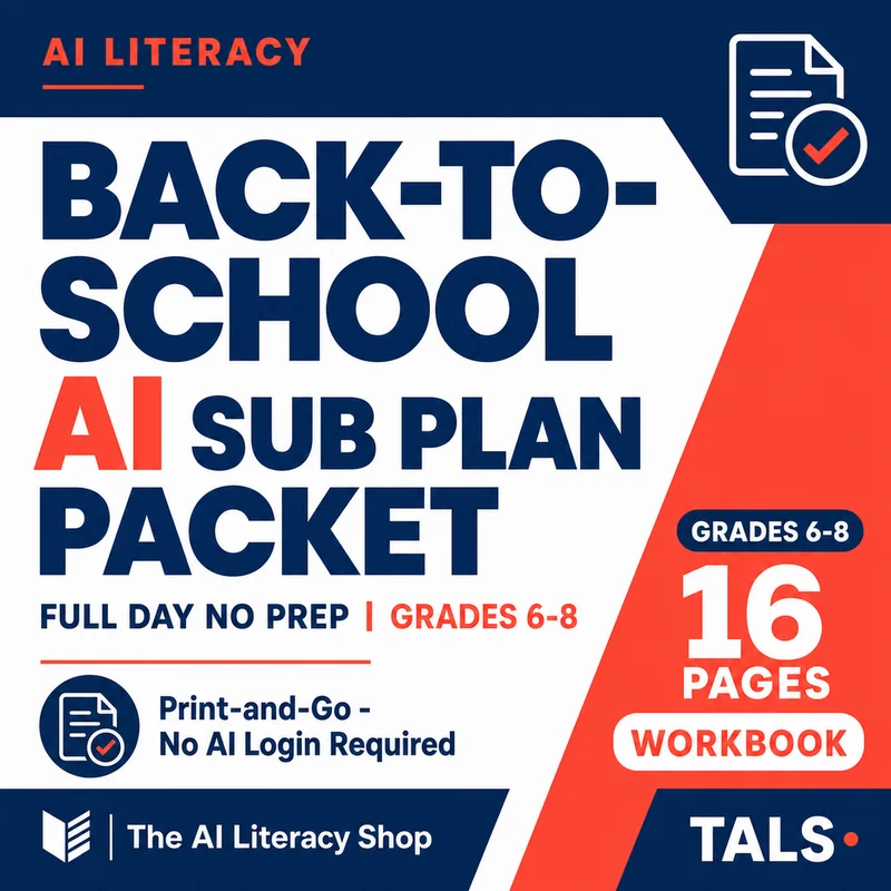 Back-to-School AI Sub Plan Packet cover