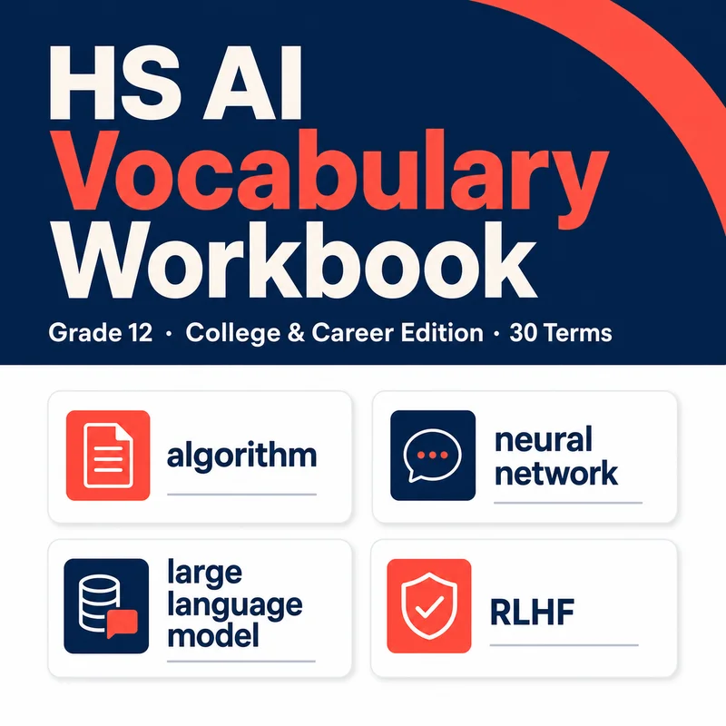 HS AI Vocabulary Workbook Grade 12 cover