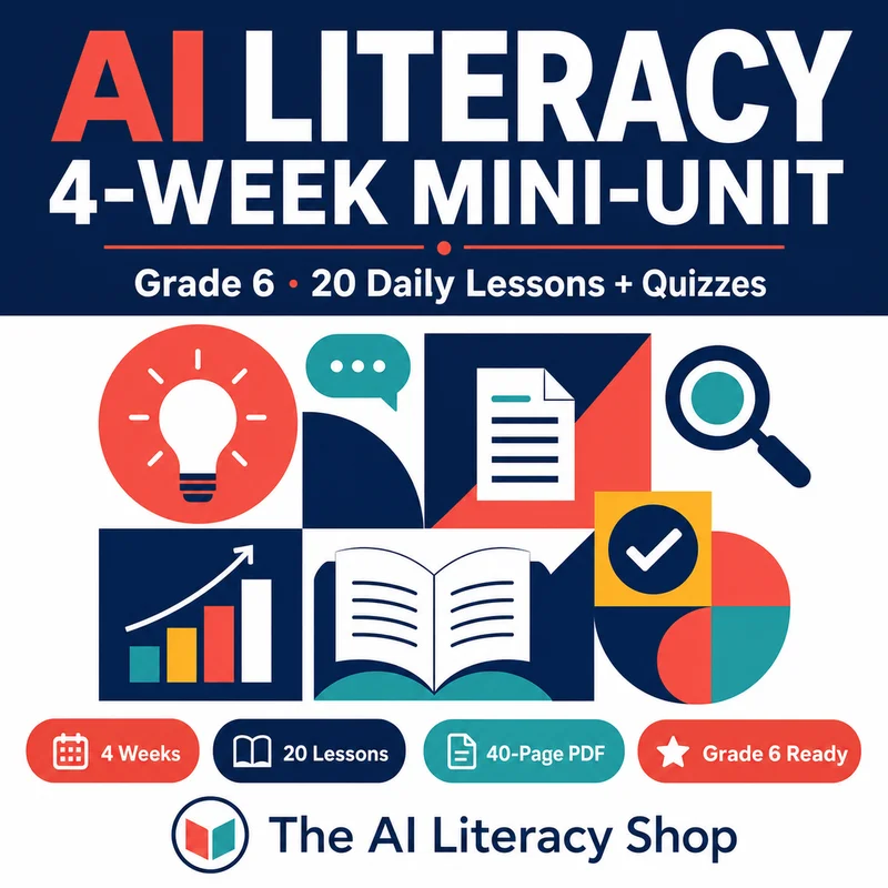 AI Literacy 4-Week Mini-Unit cover