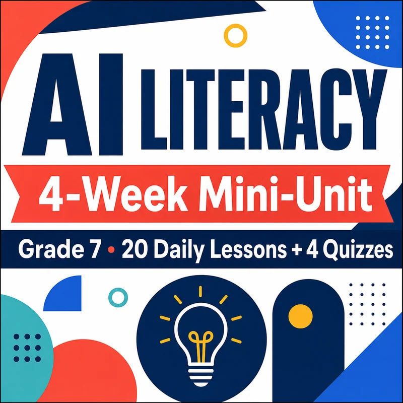 AI Literacy 4-Week Mini-Unit cover