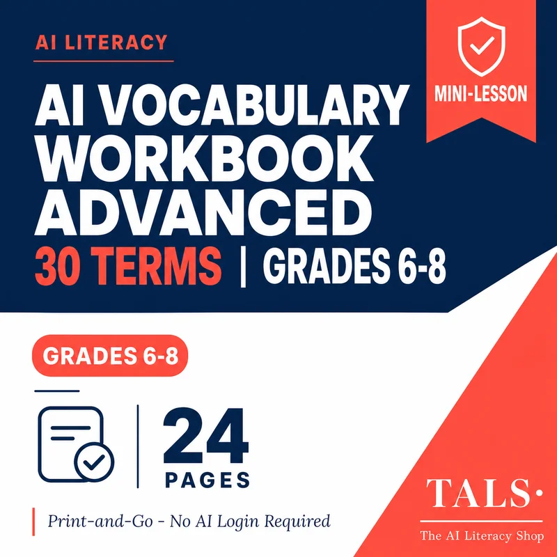 AI Vocabulary Workbook Advanced 30 Terms cover