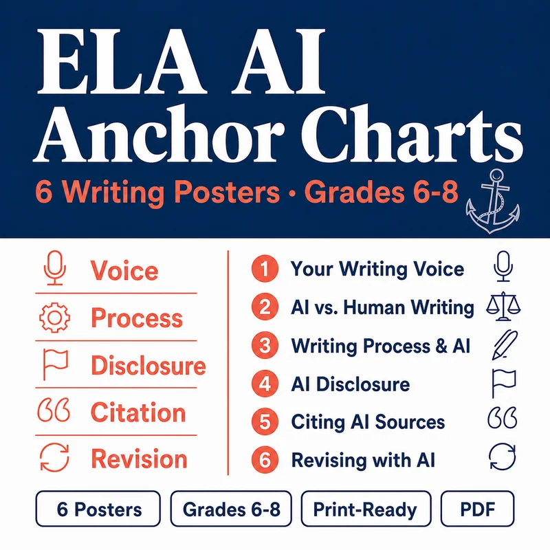 ELA AI Anchor Charts cover