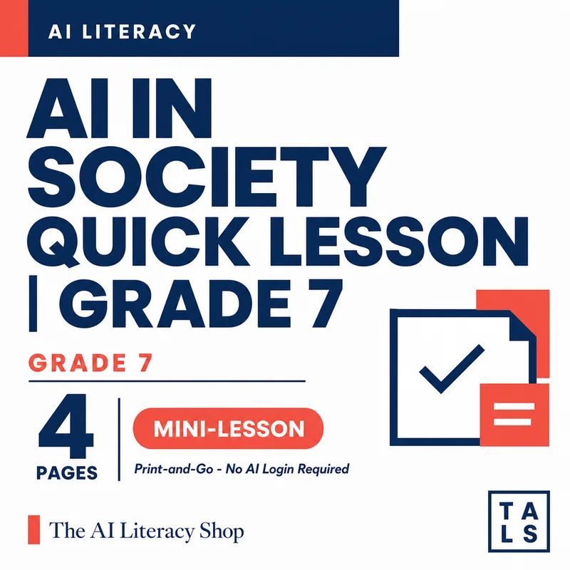 AI in Society Quick Lesson cover
