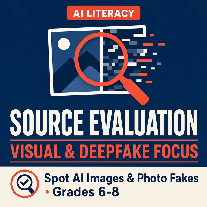 AI Visual Source Evaluation Spot Fake Images and Deepfakes cover