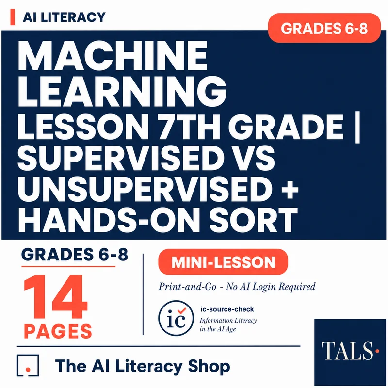 Machine Learning Lesson 7th Grade cover