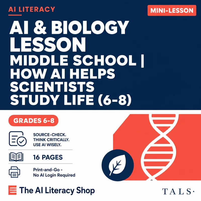 AI & Biology Lesson Middle School cover