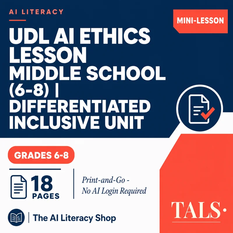 UDL AI Ethics Lesson Middle School (6-8) cover