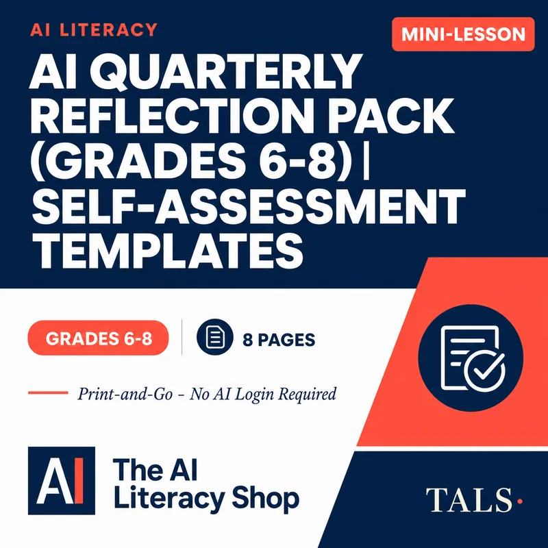 AI Quarterly Reflection Pack (Grades 6-8) cover