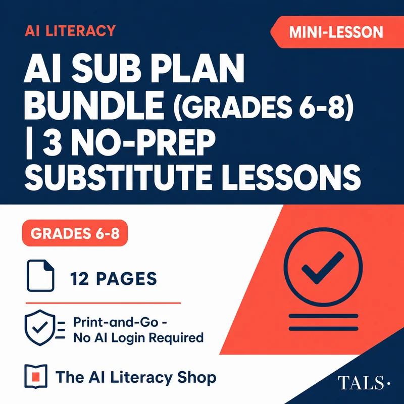 AI Sub Plan Bundle (Grades 6-8) cover