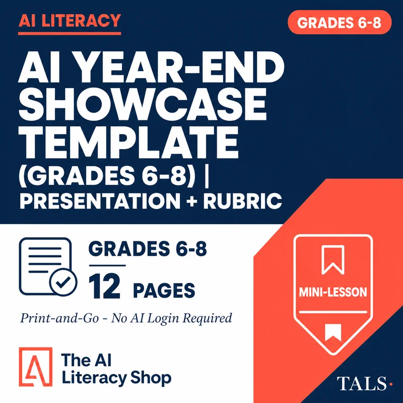 AI Year-End Showcase Template (Grades 6-8) cover