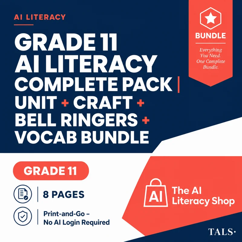 Grade 11 AI Literacy Complete Pack cover