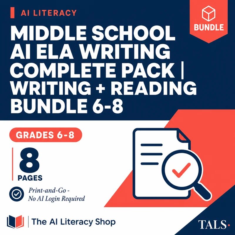 Middle School AI ELA Writing Complete Pack cover