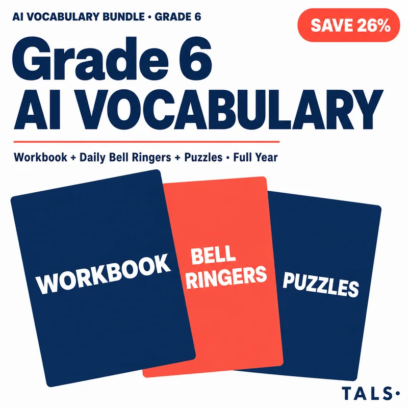 Grade 6 AI Vocabulary Bundle cover