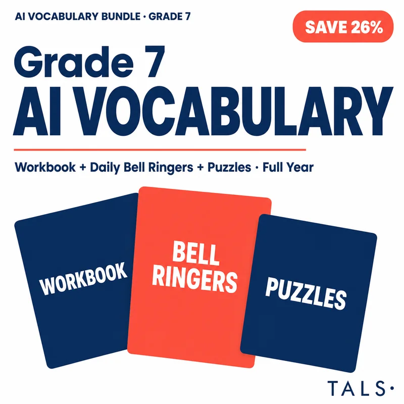 Grade 7 AI Vocabulary Bundle cover