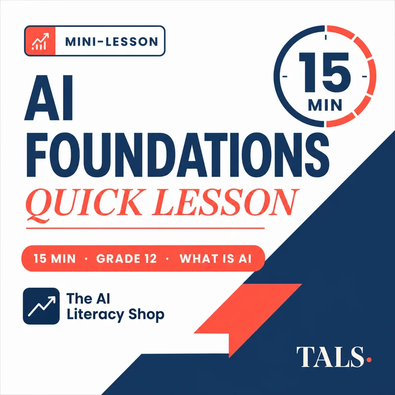 AI Foundations Quick Lesson Grade 12 cover