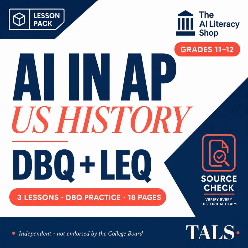 AI in AP US History Lesson Grades 11-12 cover