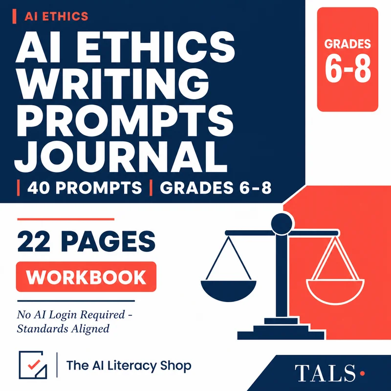 AI Ethics Writing Prompts Journal cover