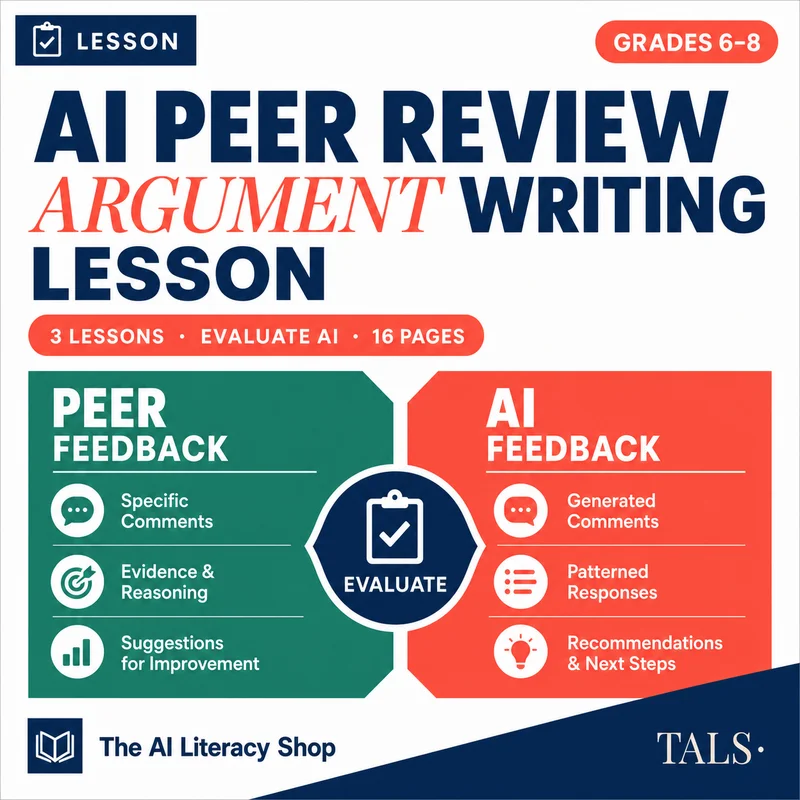 AI Peer Review Argument Writing Lesson cover