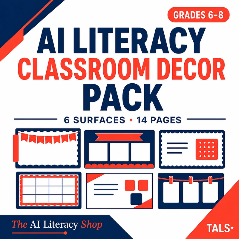 AI Literacy Classroom Decor Pack cover