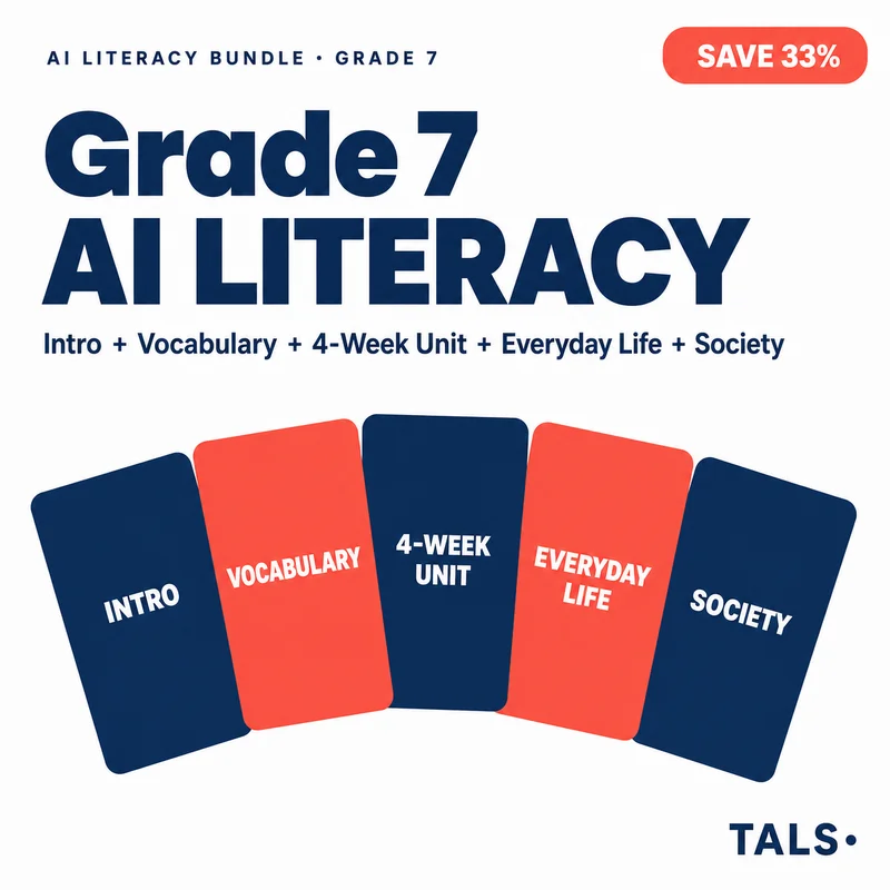 Grade 7 AI Literacy Bundle cover