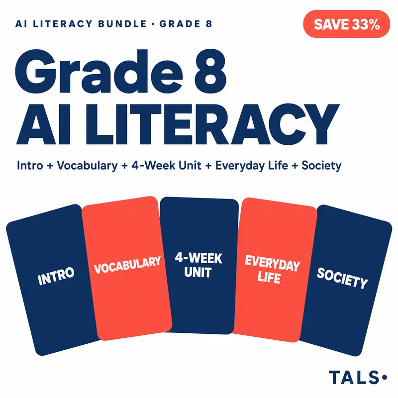 Grade 8 AI Literacy Bundle cover