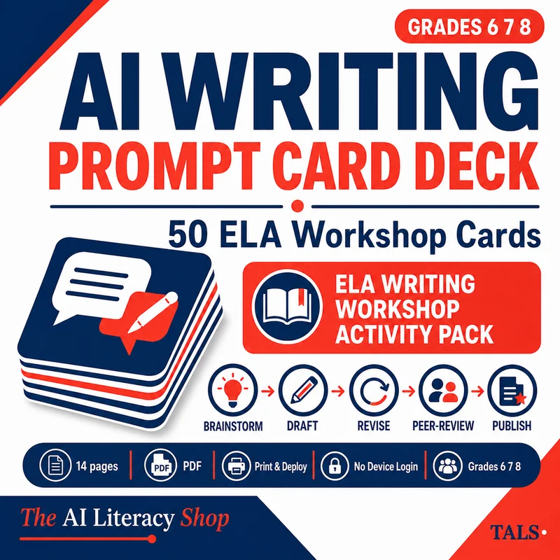 AI Writing Prompt Card Deck cover