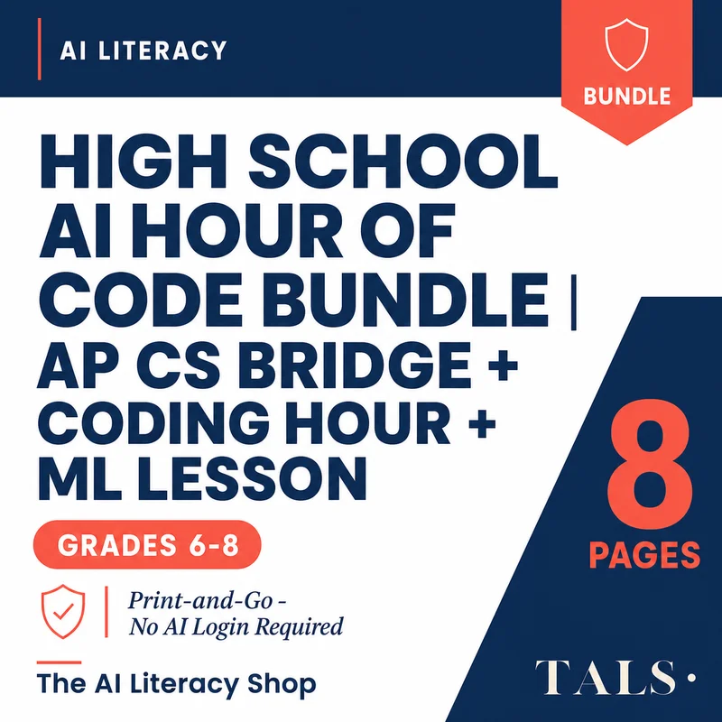 High School AI Hour of Code Bundle cover