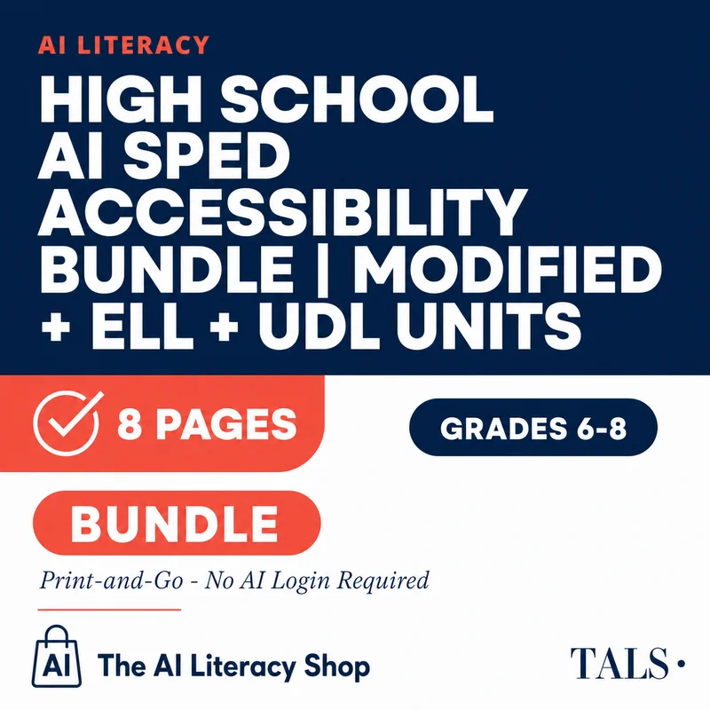 High School AI SPED Accessibility Bundle cover