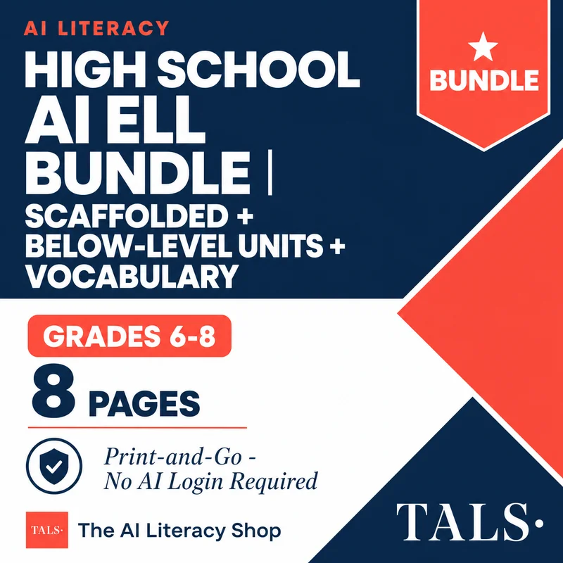 High School AI ELL Bundle cover