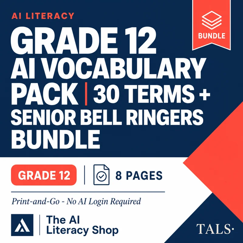 Grade 12 AI Vocabulary Pack cover