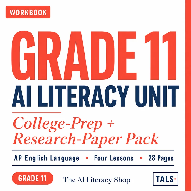Grade 11 AI Literacy Unit cover