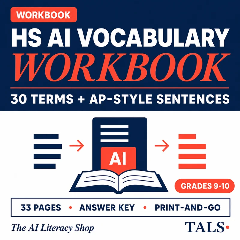HS AI Vocabulary Workbook cover