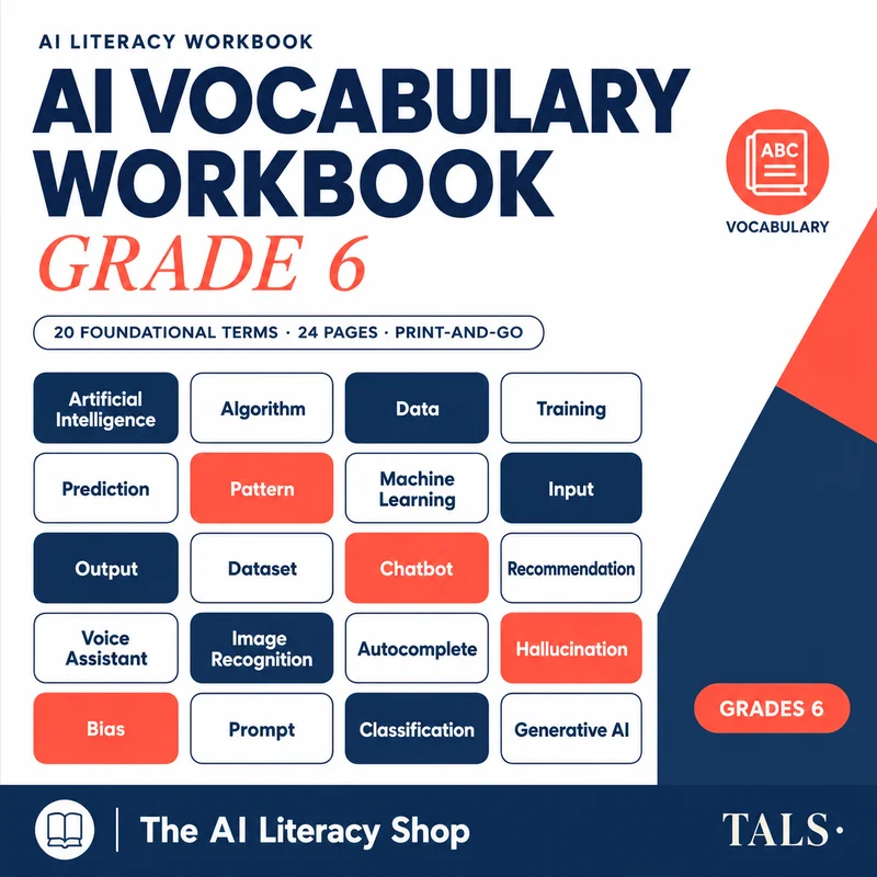 AI Vocabulary Workbook Grade 6 cover