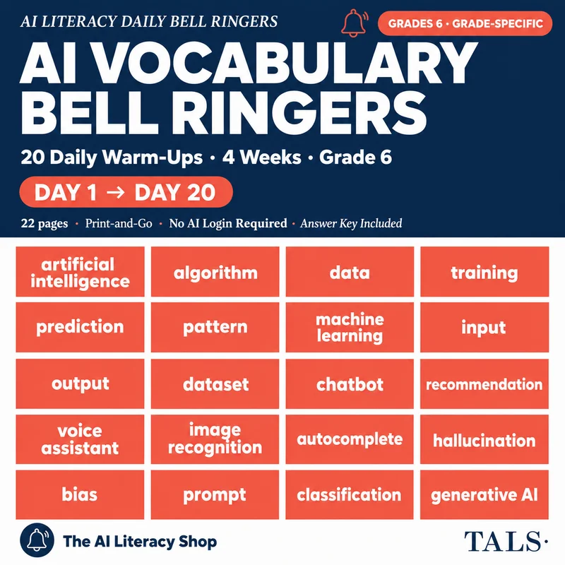 AI Vocabulary Bell Ringers cover