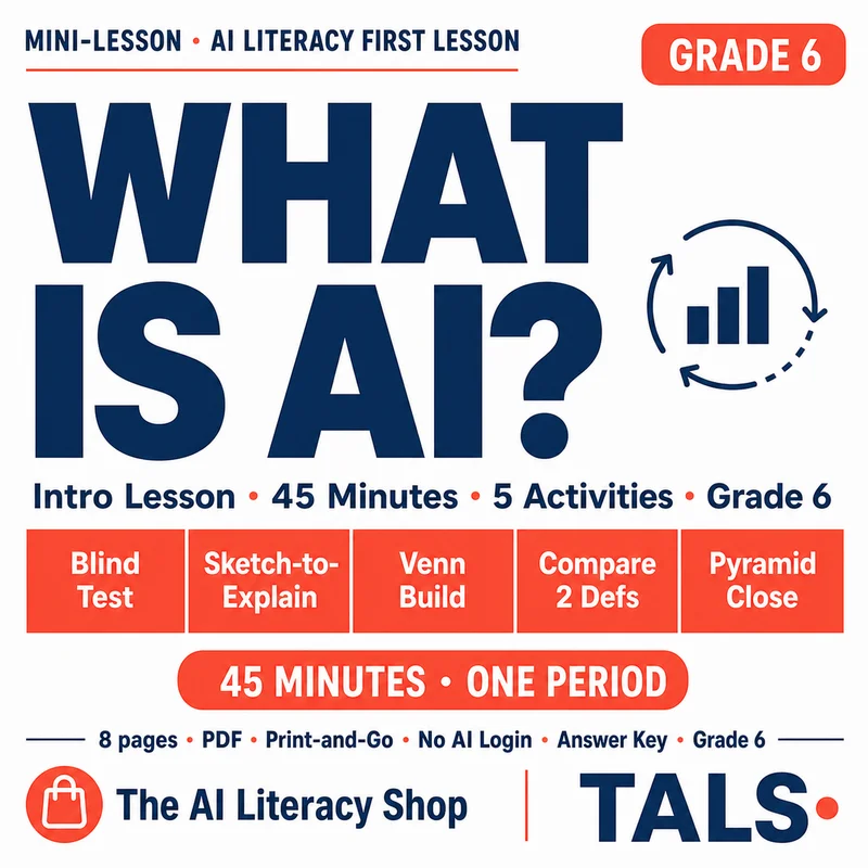 AI Intro Lesson Grade 6 cover