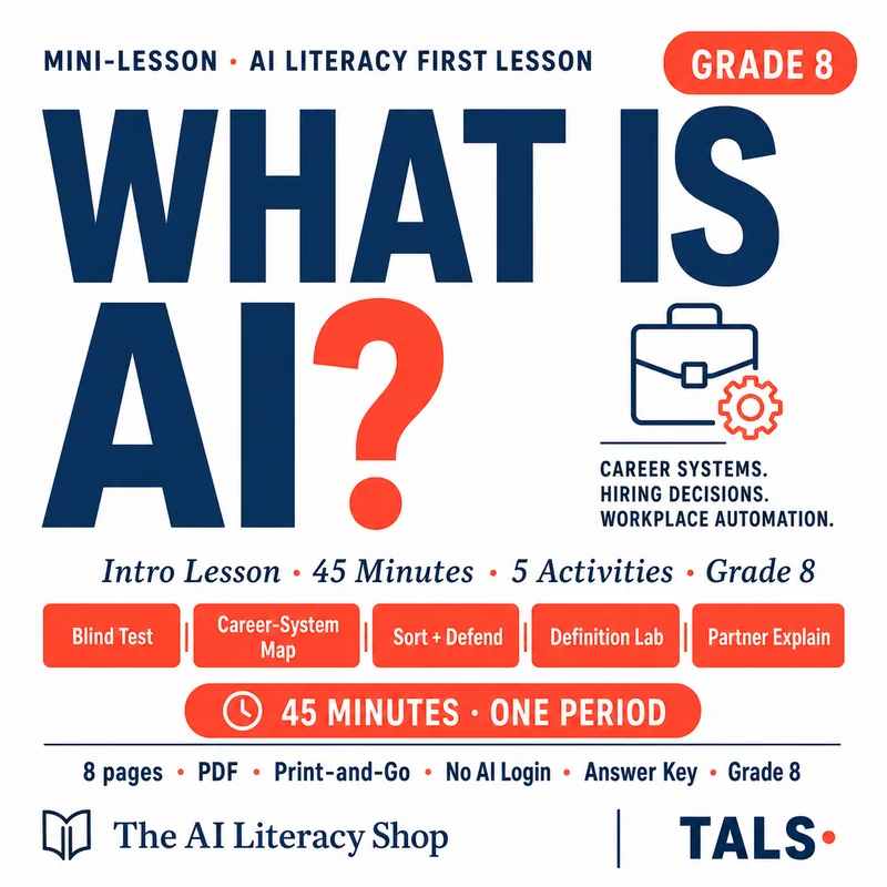 AI Intro Lesson Grade 8 cover